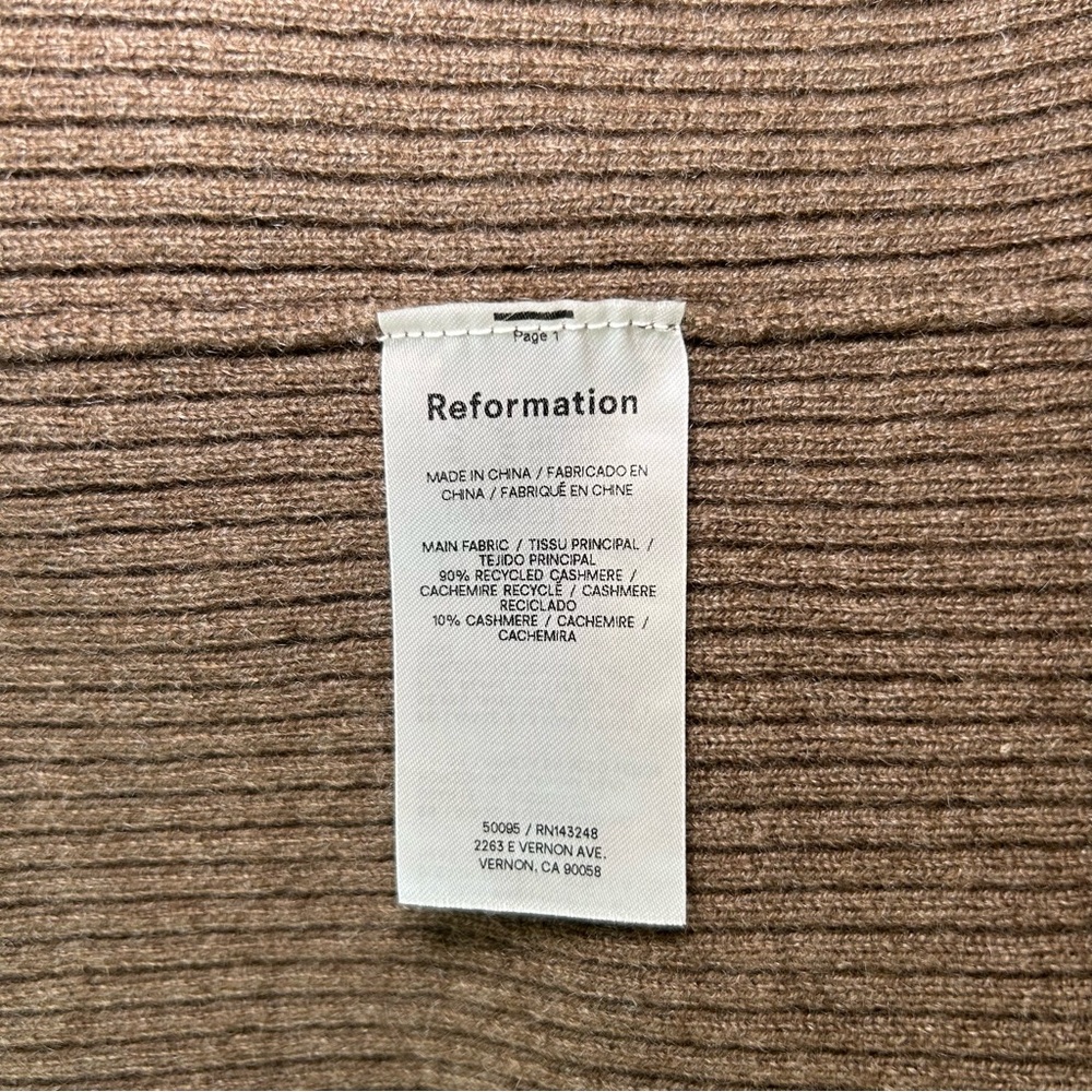 NWT Reformation Robin Cashmere Sweater Dress Dachshund Size Large - Picture 15 of 16
